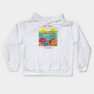 Key West Florida Umbrellas - WelshDesigns Kids Hoodie